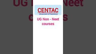 CENTAC Puducherry UG Non-Neet courses draft Meritlist 2022