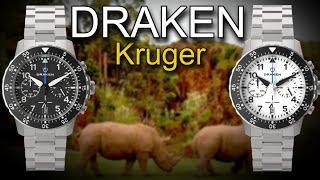 DRAKEN Kruger 300m All Titanium Chronograph Affordable and Rugged Fully Lumed Dial