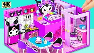 DIY Miniature House  Satisfying Building Purple Kuromi House with DIY Miniature Kitchen Set Toys