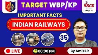 Important Facts about Indian Railways | General Knowledge | VSCE Academy | WBP & KP Static GK