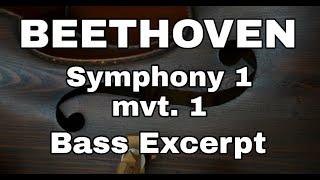 BEETHOVEN Symphony 1 - Bass Excerpt - First Moviment