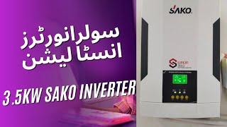 SAKO 3.5KW SOLAR INVERTER INSTALLATION AND SETTINGS