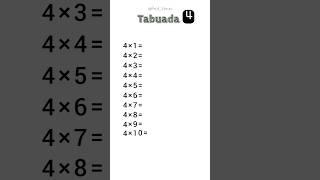 Macete da tabuada do 4 de multiplicação.      #shorts #educação #matemática