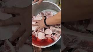 비오는날 진한사골국물 생각나서 한우사골 핏물빼기~~^^ #사골 #한우#핏물빼기