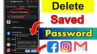 How to delete saved password in Google Account 2024