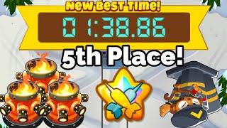 5th Place!!! Btd6 Race #305 “Quincy’s Mountain Run” in 1:38.86 Failed t3