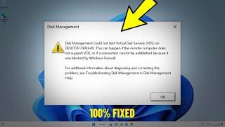 Disk Management could not start Virtual Disk Service (VDS) in Windows 11 / 10 / 8 / 7 - How To Fix 