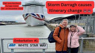 Storm Darragh causes change of itinerary.. P&O Iona Northern Europe #1