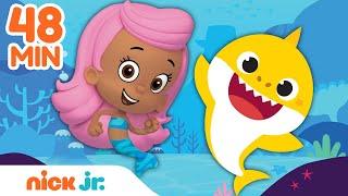 48 MINUTE Baby Shark Compilation w/ Blaze & Bubble Guppies! | Nick Jr.