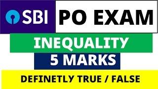 Inequality - Definitely True or False Questions 5 Marks [Memory based]