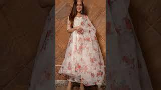 Beautiful organza dresses designs ️ Diwali special organza dresses collection #BaarishMeinTum