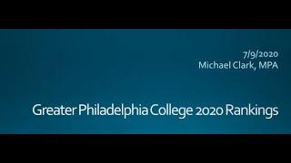 Greater Philadelphia Social Mobility College Rankings