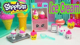 Shopkins Season 3 Playset Cool & Creamy Collection Food Fair Exclusive Ice Cream Toy Video Unboxing