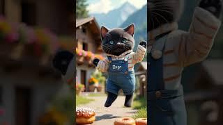 Cutest Kitten Standing Ever!  Too Adorable to Miss!