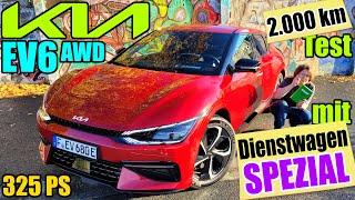 2.000 km Test - Kia EV6 GT-Line AWD (325 PS) 77,4 kWh - Fahrbericht Verbrauch Dienstwagen Spezial