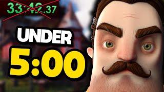 Hello Neighbor 2 Speedrun in under 5 minutes (4:56)