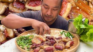 Smoked local pork with axone and bamboo shoots // one of Northeast Naga favourite dish // Naga dish.