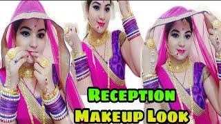 Indian Reception Bridal Makeup Look| Easy Tutorial step by step| Sadhana Beauty Vlogs|#bridalmakeup