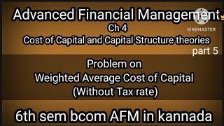 6th sem bcom AFM CH1 Cost of Capital and Capital Structure theory Weighted Average Cost of Capital
