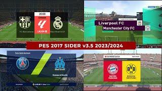 PES 2017 SIDER v3.5 2023/2024