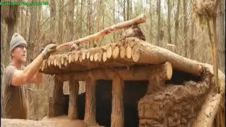 Survival in the Wild: Build a Log Cabin and Shelter in the Misty Wild Forest | Survival and Thrive