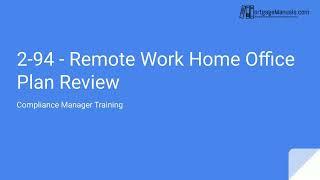 2 94 Remote Work Policy   Compliance Officer Training