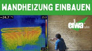 Interior insulation with wall heating for half-timbered or sandstone construction detailed work step