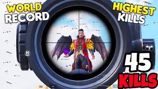 *NEW* Mode Highest Kills World Record in BGMI • (45 KILLS) • BGMI Gameplay