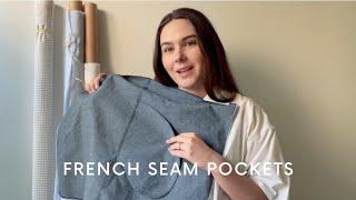 How to sew french seam pockets & FREE Pattern