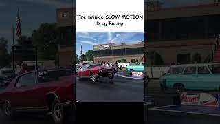 Slow Motion Footage of Tire Wrinkle in Drag Racing #shorts #dragracing