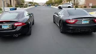 2014 Jaguar XKR vs 2012 Maserati Granturismo MC engine startup