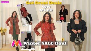 Myntra Winter SALE Haul | Winter Suit Sets, Jeans, Blazers n more | Perkmegs Hindi