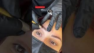 Fluffy Nanobrows #shorts  #nanoblading #microblading #browsbyarti #eyebrows