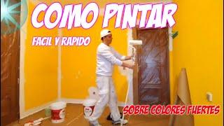 Como Pintar Con Rodillo Sobre Colores Fuertes - Pared con Gotele Sin Dejar Marcas