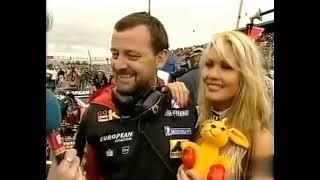 2002 F1 Australian GP - Paul Stoddart grid interview + model Sarah Jane, for your eyes pleasures