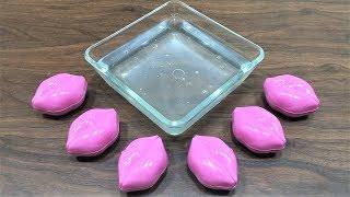 Mixing Lip Balm into Clear slime | Slimesmoothie | Satisfying Slime Video