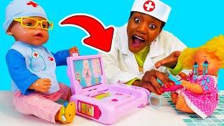 Pretend to Play Cooking Play-Doh Healthy Food for Baby Dolls | Learn Good Habits for Kids