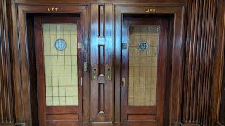 House of science: Old historical lifts at Science house in Sydney, NSW, Australia