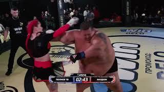 139lb woman TKO's 529lb man in MMA's biggest freakshow fight