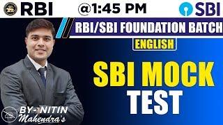 Mock Test | English | By Nitin Mahendras | SBI & RBI Foundation Class | 1:45 pm