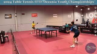 Jacob (AUS) vs August (NZL)  Top Points  2024 Table Tennis ITTF Oceania Youth Championships