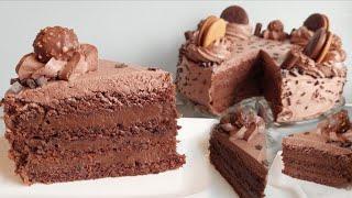 CHOCOLATE CAKE Recipe of only a few ingredients on spoons for quick and easy preparation