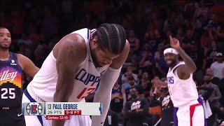 Paul George misses BOTH free throws with 8 seconds left  Suns vs Clippers Game 2