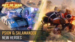 Psion and Salamander: New Heroes Arrive! (Art of War 3 RTS)