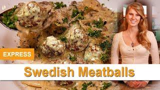 Vegetarian Swedish Meatballs | How to make vegetarianswedishmeatballs and gravy (Video Recipe)