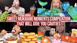 SWEET mukbang moments that will give you CAVITIES (compilation)