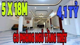 Bán nhà quận 12 (1438) nhà ngang 5x18m có phòng ngủ tầng trệt cho người cao tuổi