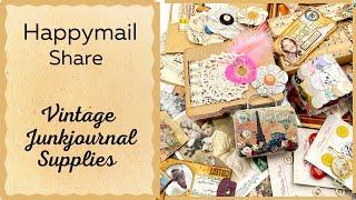 Happymail share - Handmade items and vintage junkjournal supplies #papercraft #junkjournalideas