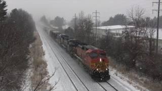 Norfolk Southern Winter Action! Snow, Conrail, Leasers, and Many Railroads