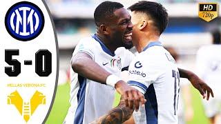 Inter Milan vs Verona 5-0 Highlights & All Goals 2024 HD